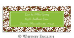 Whitney English Address Labels - Lattice Snowflake Green (Holiday) (615200)